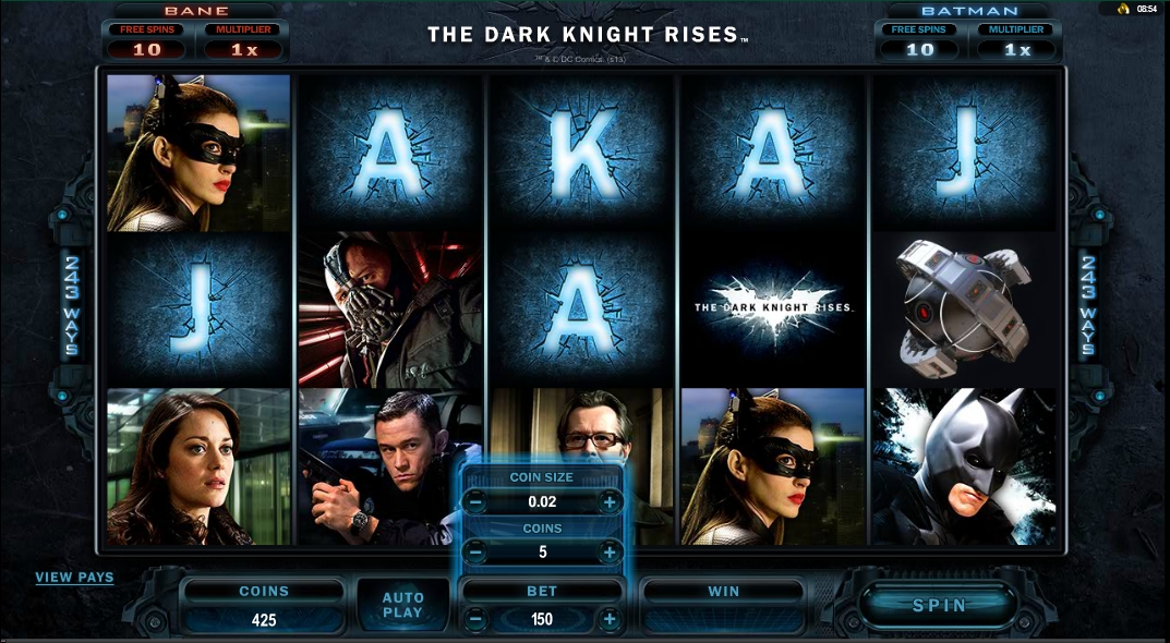 The dark knight rises slot demon